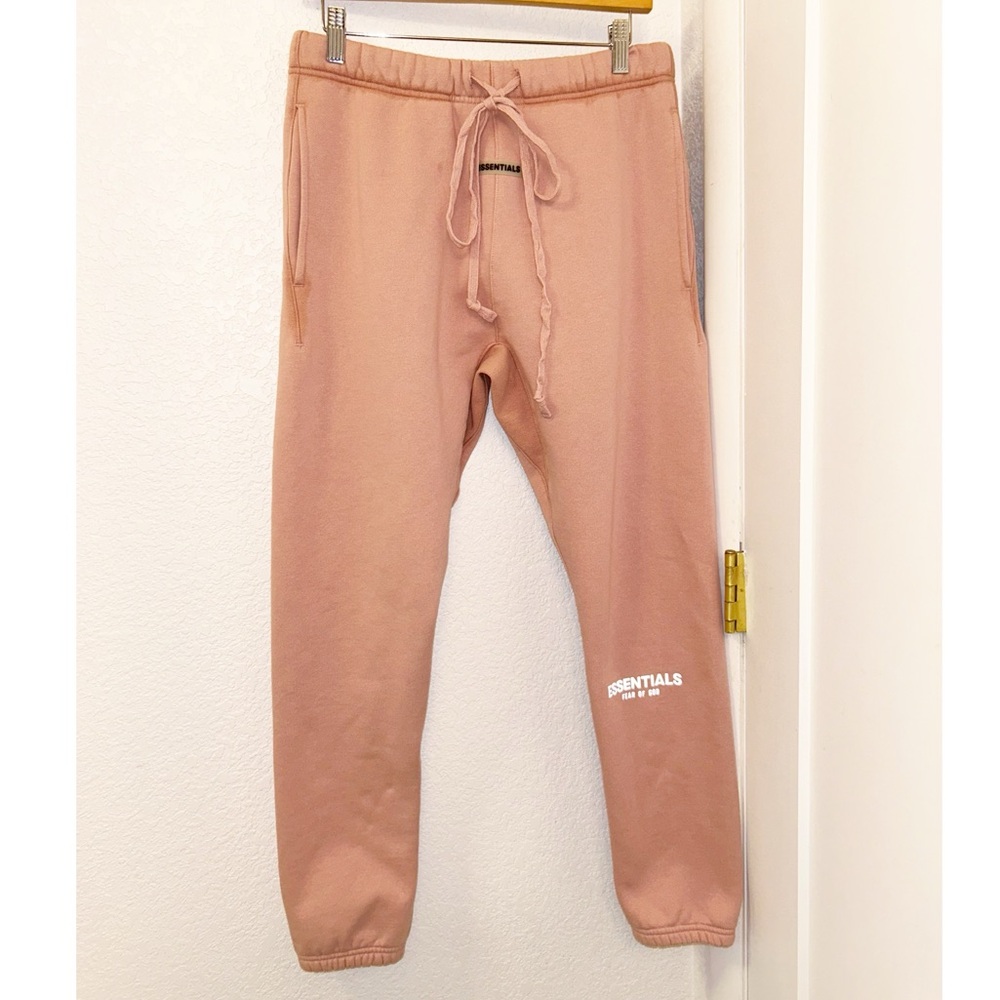 FEAR OF GOD x Essentials 🌫️RARE🌫️ Fleece Jogger drawstring Pant in BLUSH SZ: S